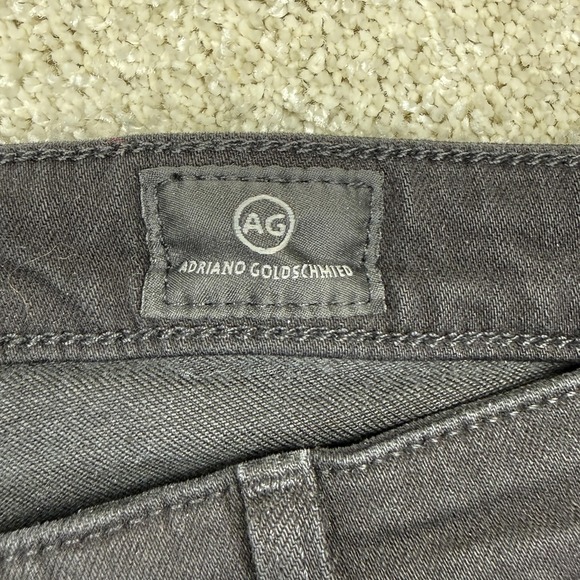 AG Adriano Goldschmied Legging Ankle Jeans Womens 29R Black Distressed Skinny - Picture 4 of 15